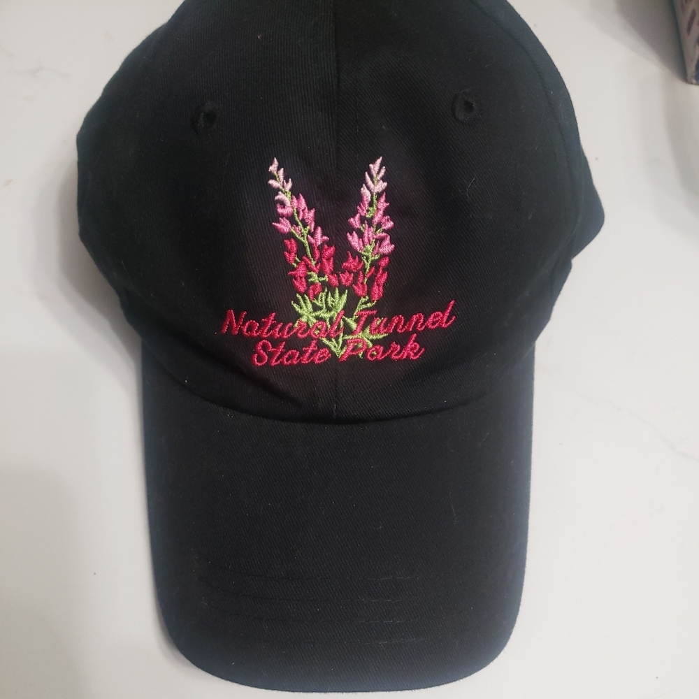 Natural Tunnel state park embroidered flowers